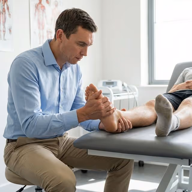 Ligament injury ankle exam